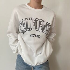California white crew neck sweater